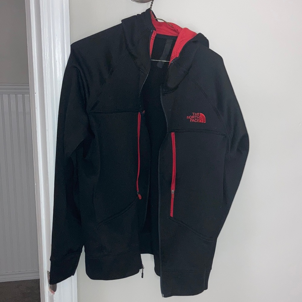 North Face zip up hoodie with two pockets